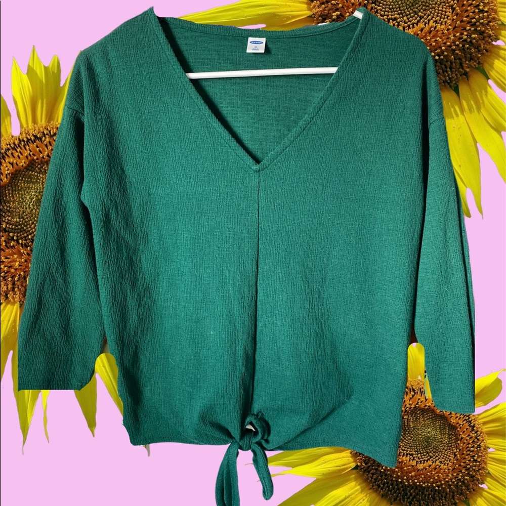 dark green blouse